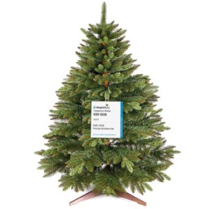 4ft Premium Sensible Synthetic Christmas Tree – Encompasses a Picket Stand and Storage Bag – Vacation Decor by Pure Dwelling