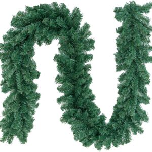 9 ft Premium Inexperienced Christmas Garland – Synthetic Greenery Twist Wreath for Vacation Indoor/Out of doors Decorations, Single Pack