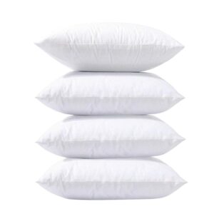 Phantoscope Hypoallergenic Pillow Inserts – 100% Virgin Fiber Microfiber Sq. Throw Pillows, 45×45 cm (18×18 Inch) – Pack of 4