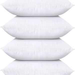 Utopia Bedding Ornamental Throw Pillows (Set of 4, White) – 18 x 18 Inches for Couch, Mattress, and Sofa